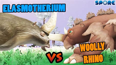 elasmotherium vs woolly rhino.